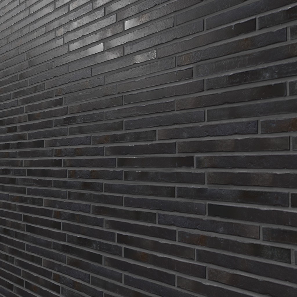 Tileable Long Dark Brick Wall Texture preview image 3